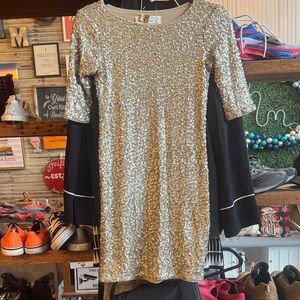A&F xs champagne Sequin Dress